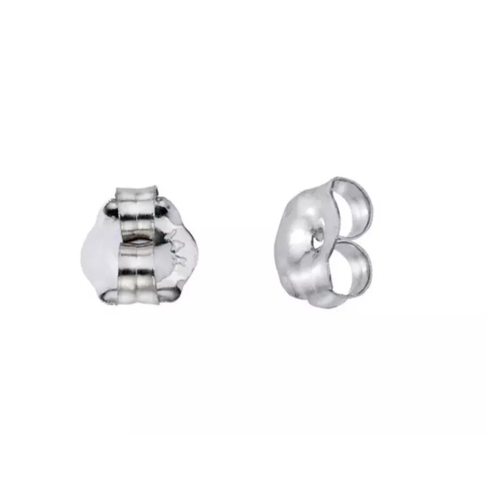 14k White Gold Earring Butterfly Backing Medium 1 Pair Top Quality Backs